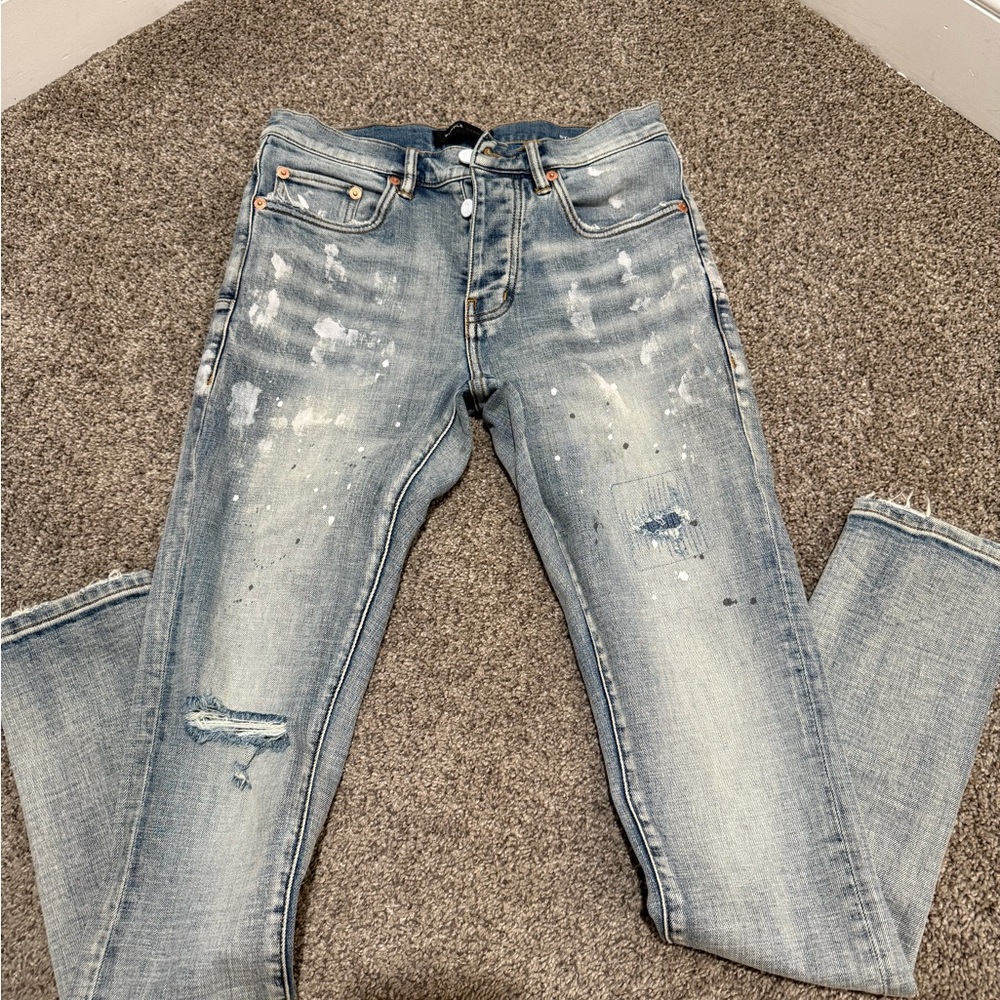 Men's Purple Brand Distressed Jeans